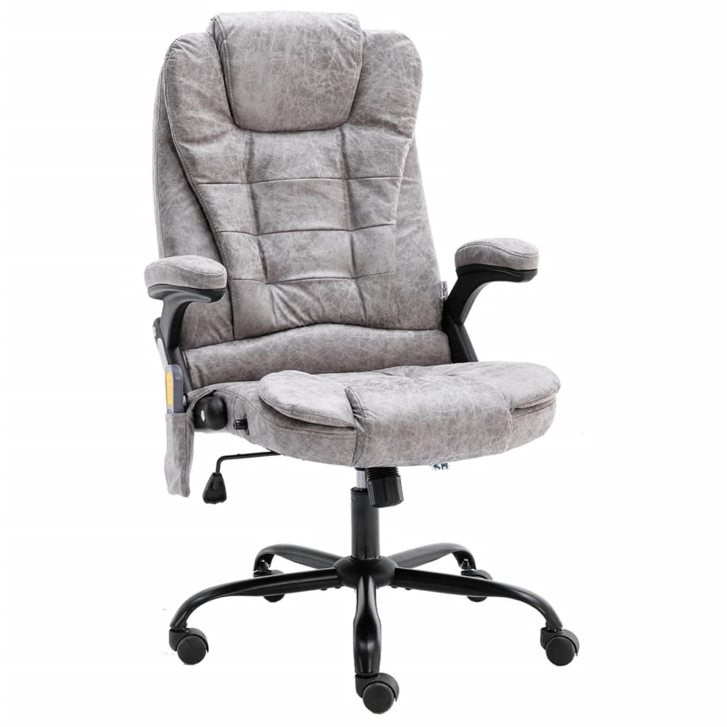 Chaise de bureau de massage gris clair similicuir daim - XIOS
