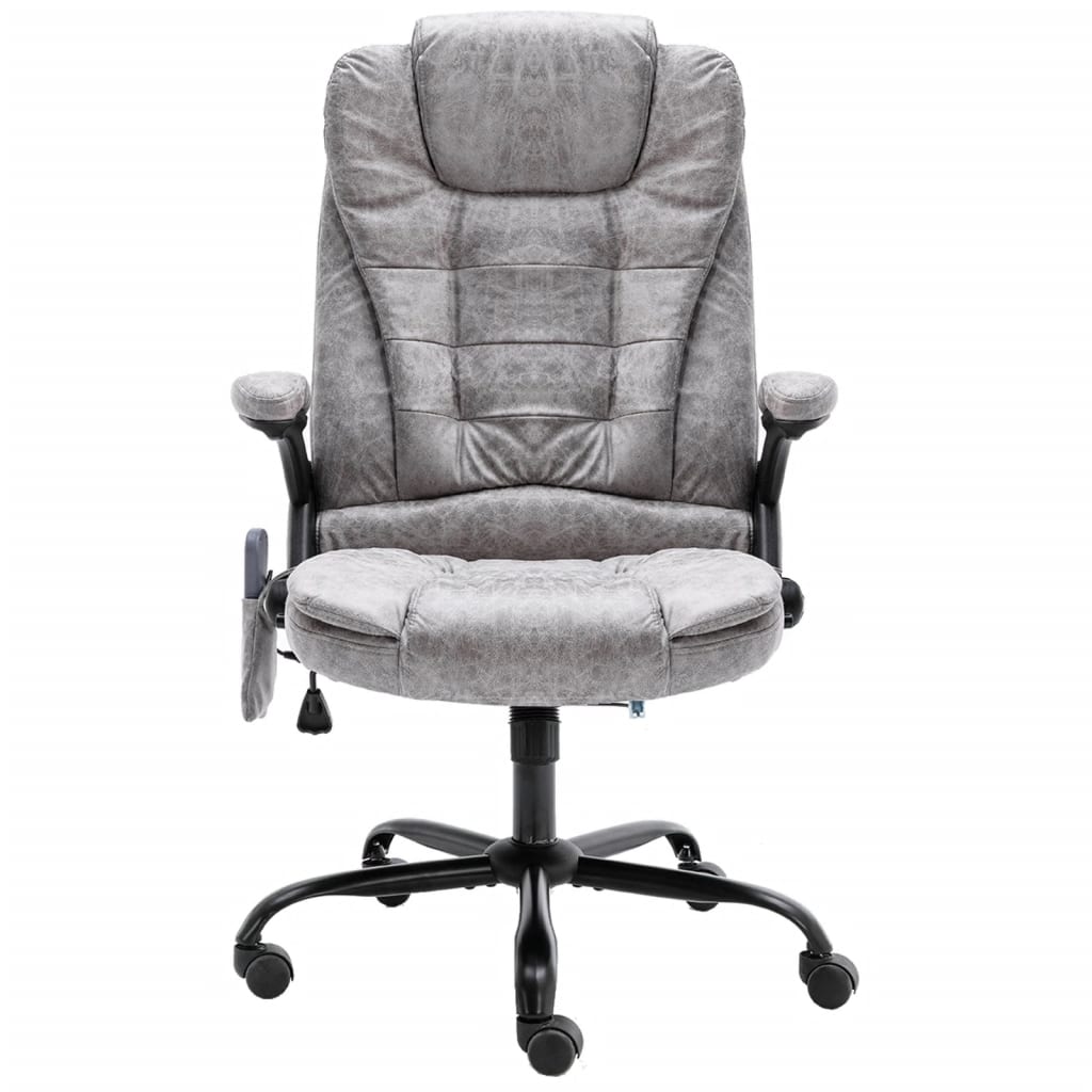 Chaise de bureau de massage gris clair similicuir daim - XIOS