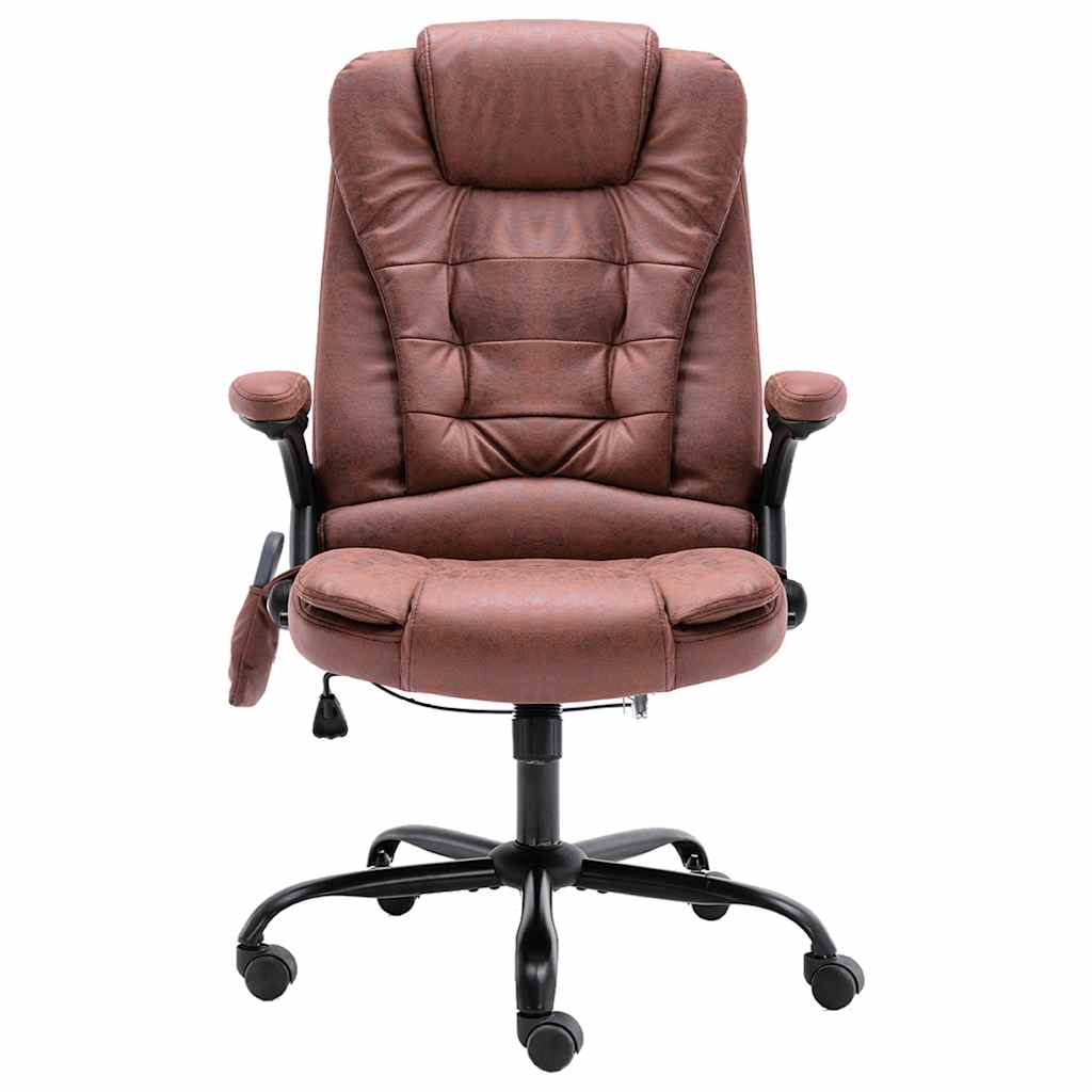 Chaise de bureau de massage marron clair similicuir daim - XIOS