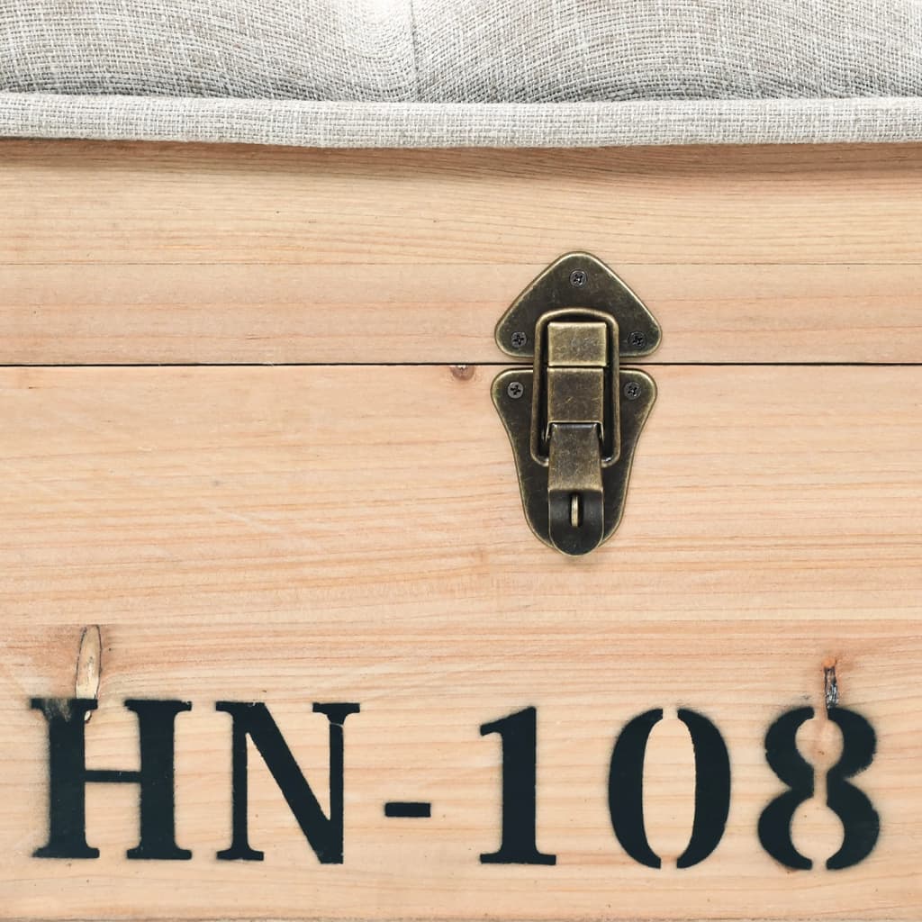 Banc de rangement 110 cm Bois de sapin massif - XIOS