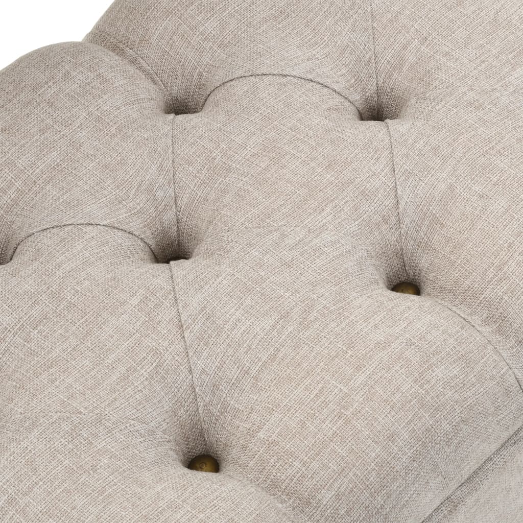 Banc de rangement avec dossier 110 cm Crème Tissu - XIOS