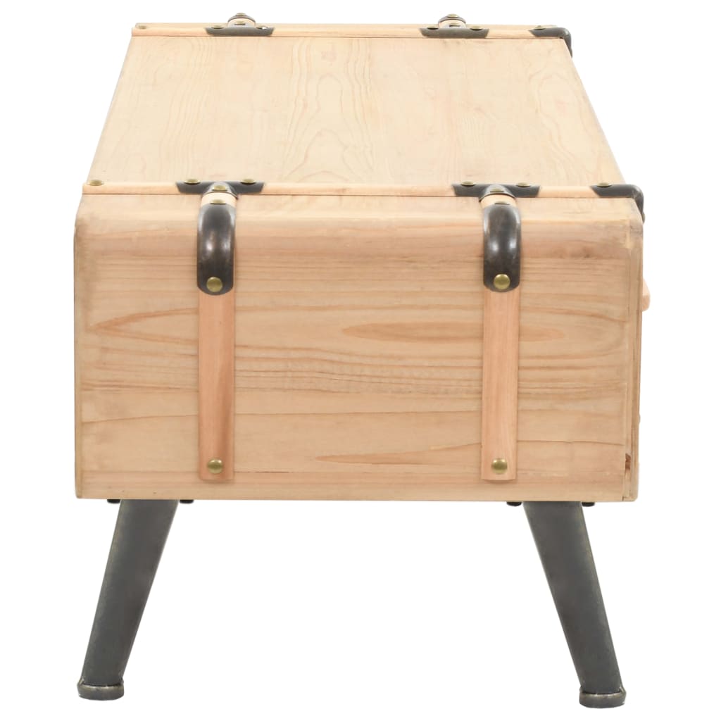 Meuble TV 110x33x35 cm Bois de sapin massif - XIOS