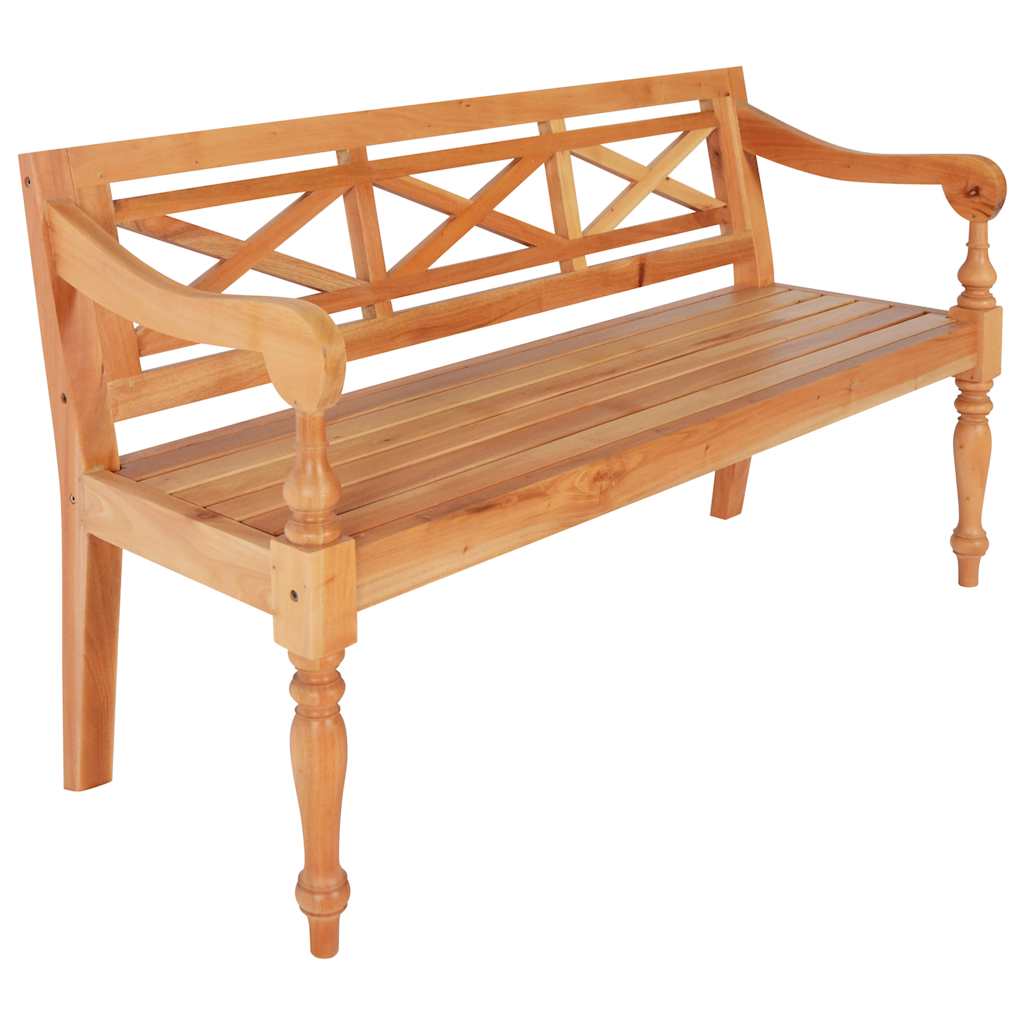 Banc Batavia 123 cm Bois d'acajou massif Marron clair - XIOS