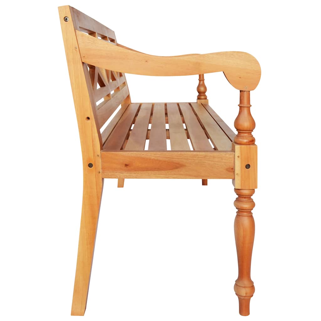 Banc Batavia 123 cm Bois d'acajou massif Marron clair - XIOS