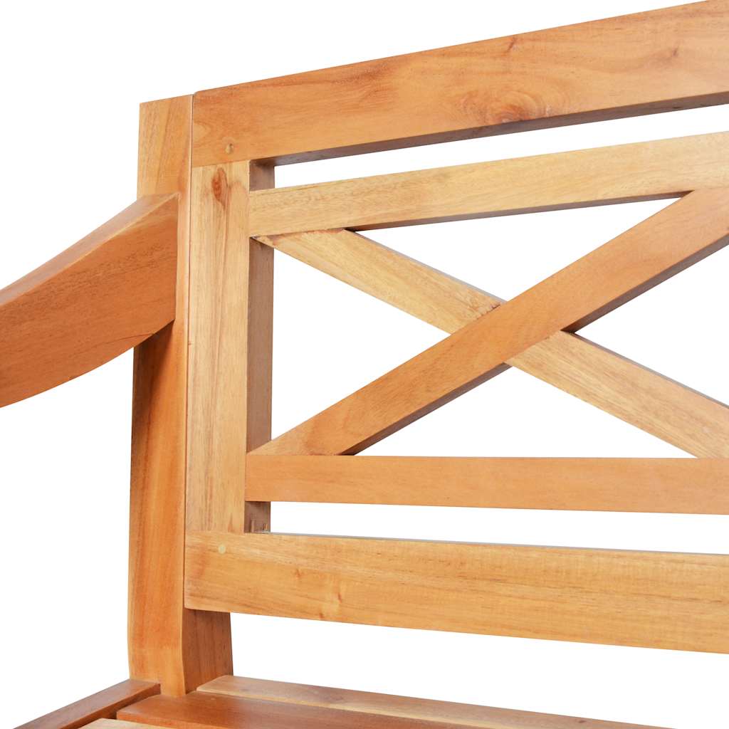 Banc Batavia 123 cm Bois d'acajou massif Marron clair - XIOS