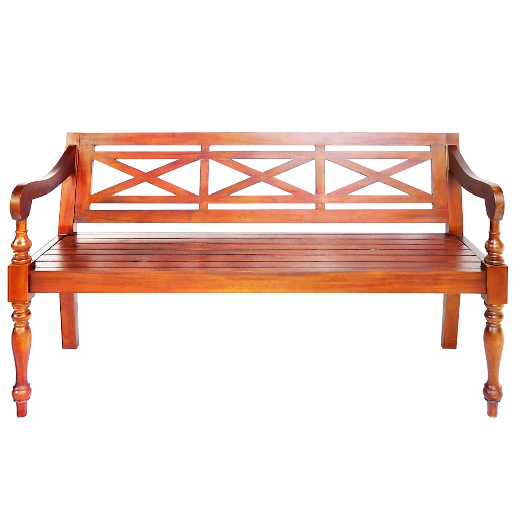 Banc Batavia 123 cm Bois d'acajou massif Marron foncé - XIOS