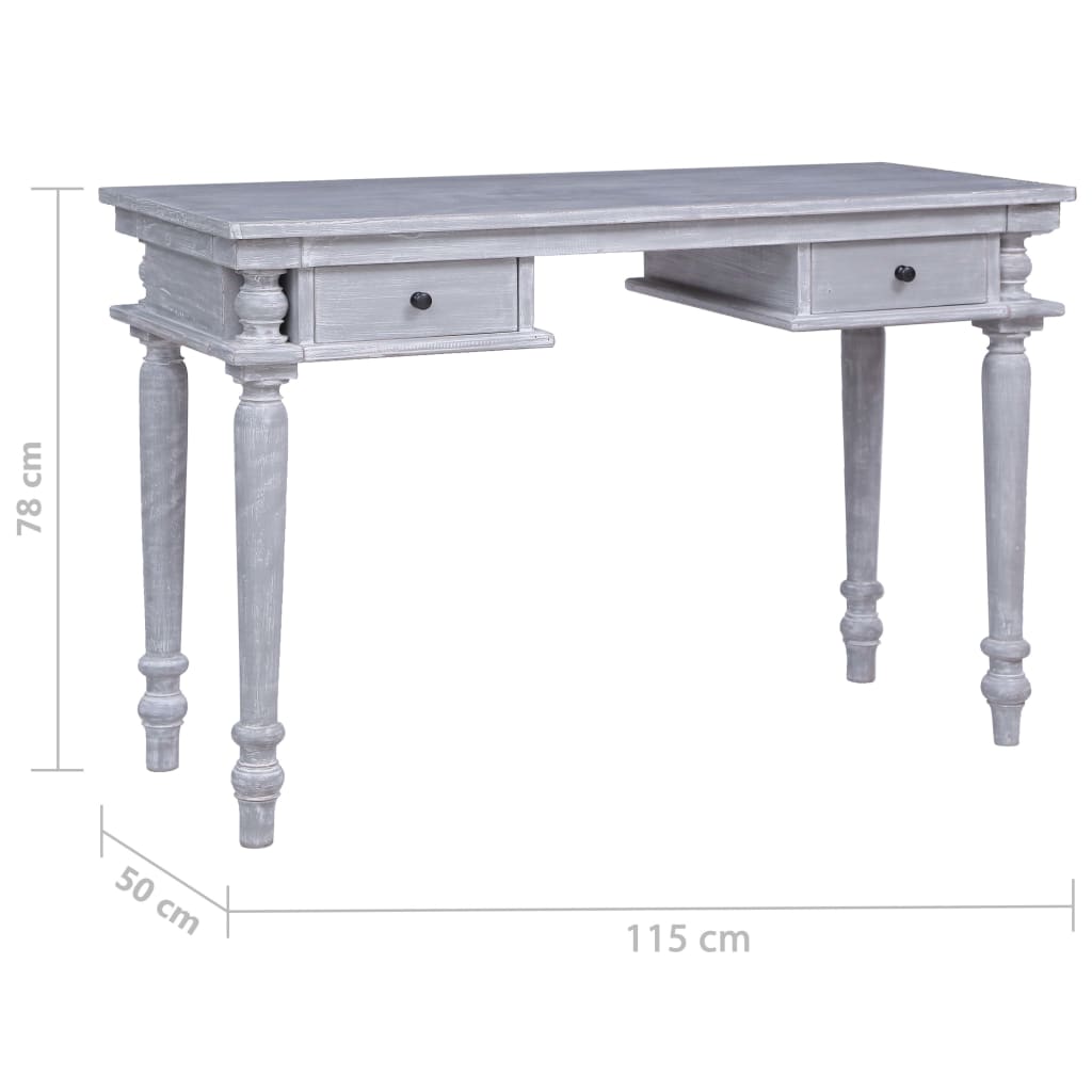 Bureau 115x50x78 cm Bois d'acajou massif - XIOS