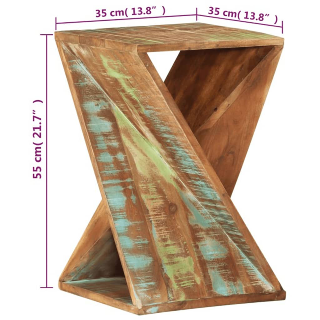 Table d'appoint 35x35x55 cm Bois massif de récupération - XIOS