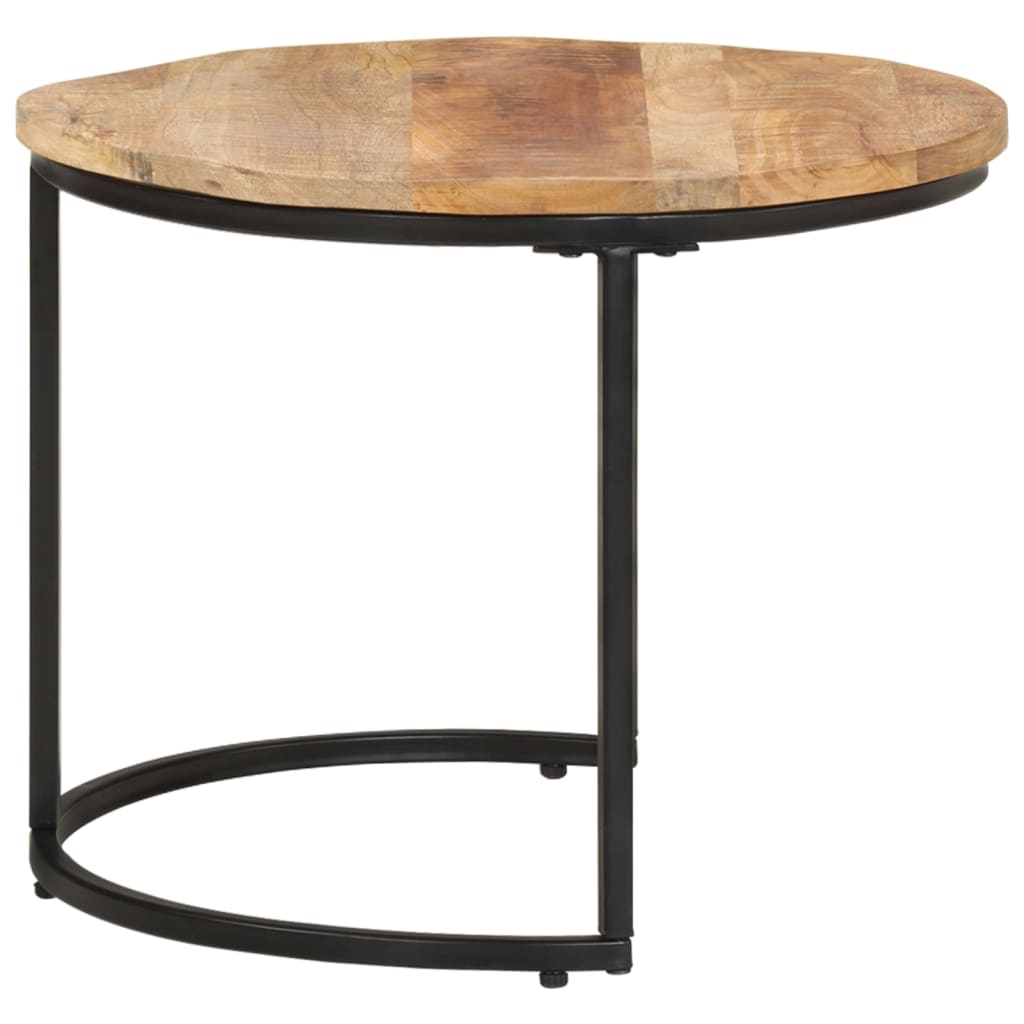 Tables gigognes 2 pcs Bois de manguier brut - XIOS