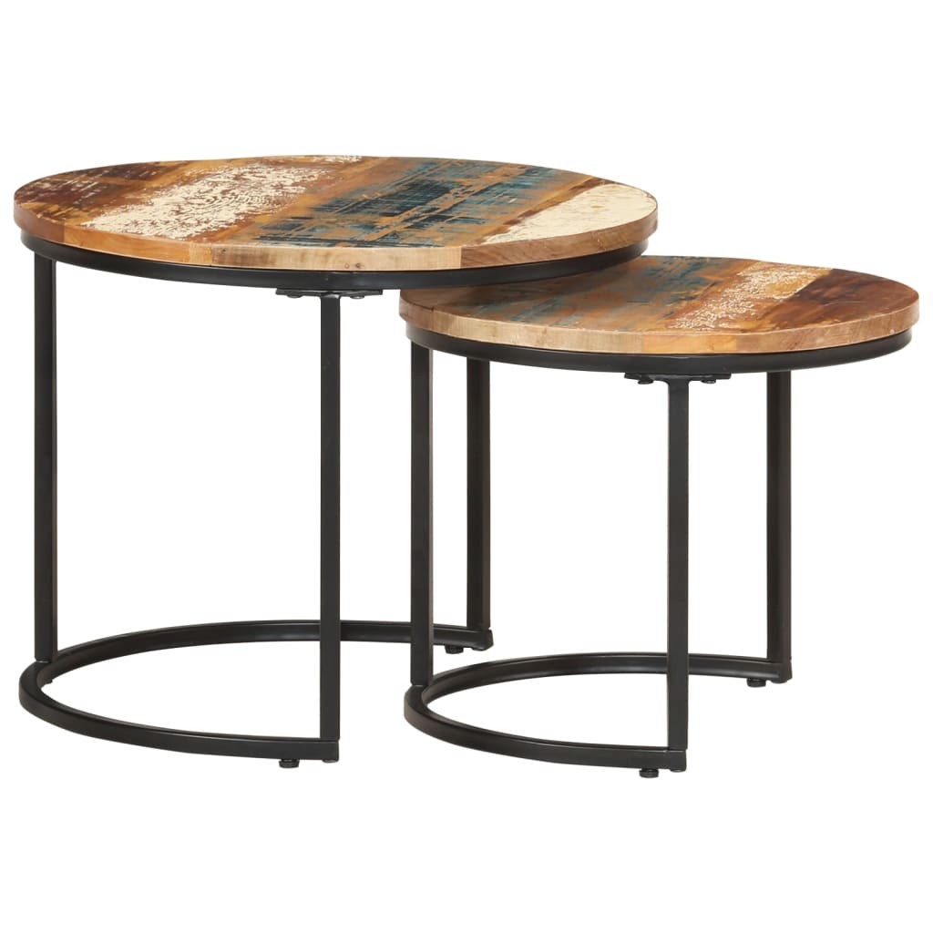Tables gigognes 2 pcs Bois de récupération massif - XIOS