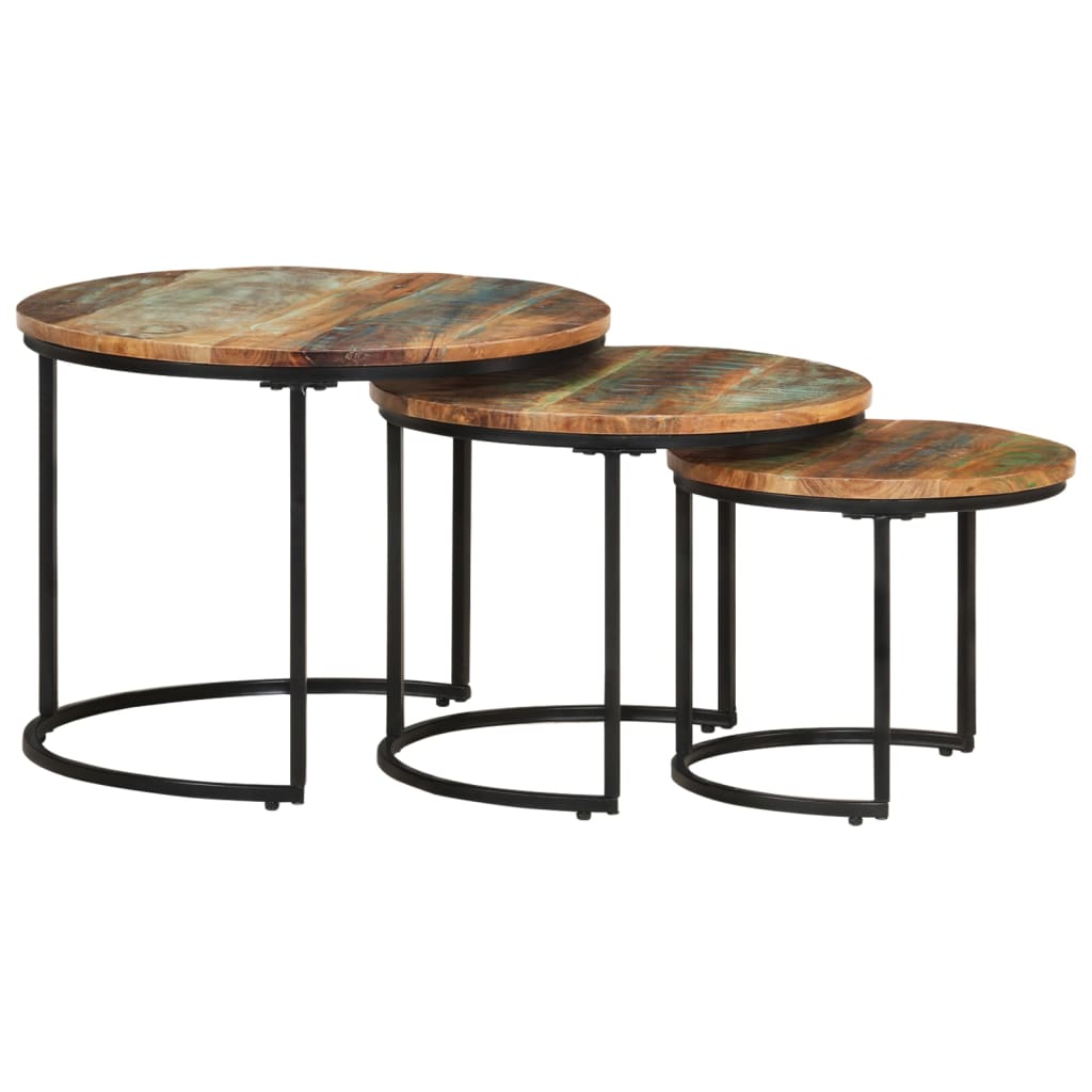 Tables gigognes 3 pcs Bois de récupération massif - XIOS
