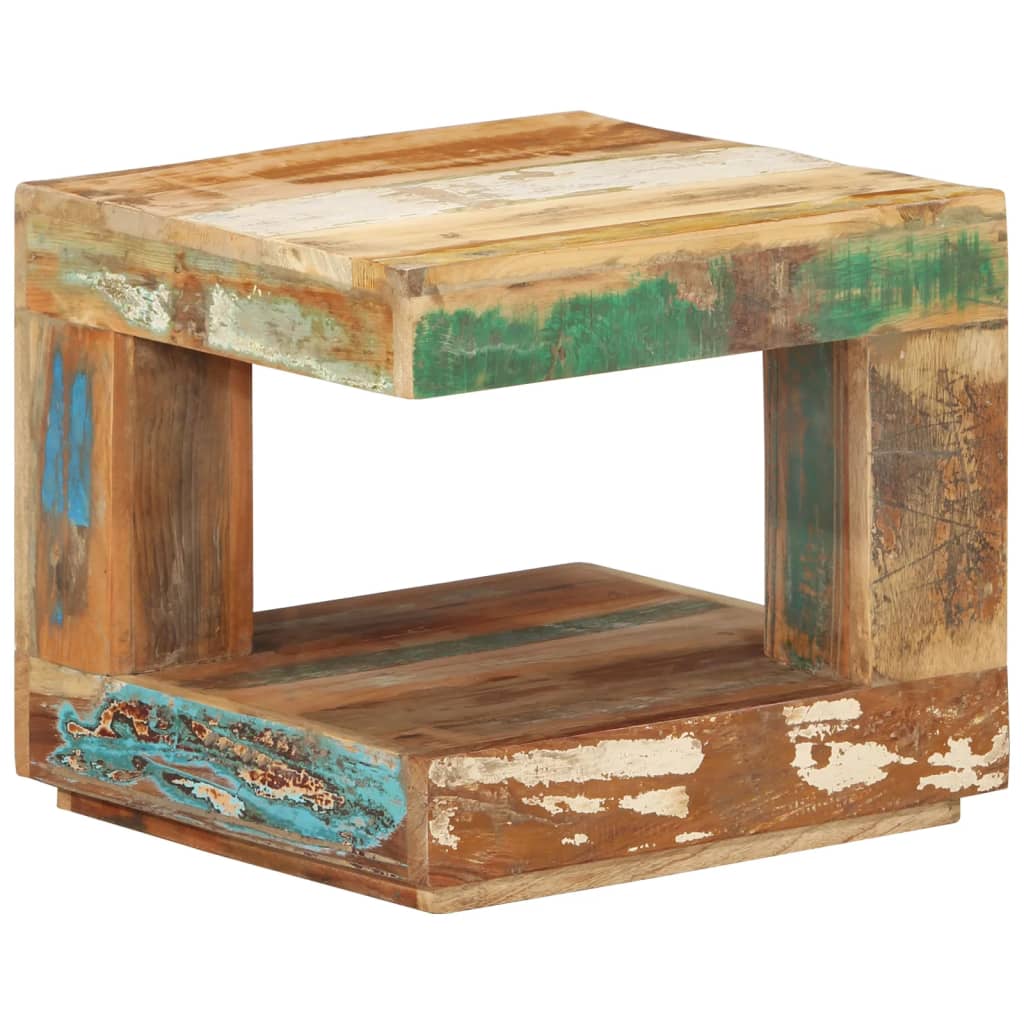 Table basse 45x45x40 cm Bois de récupération massif - XIOS