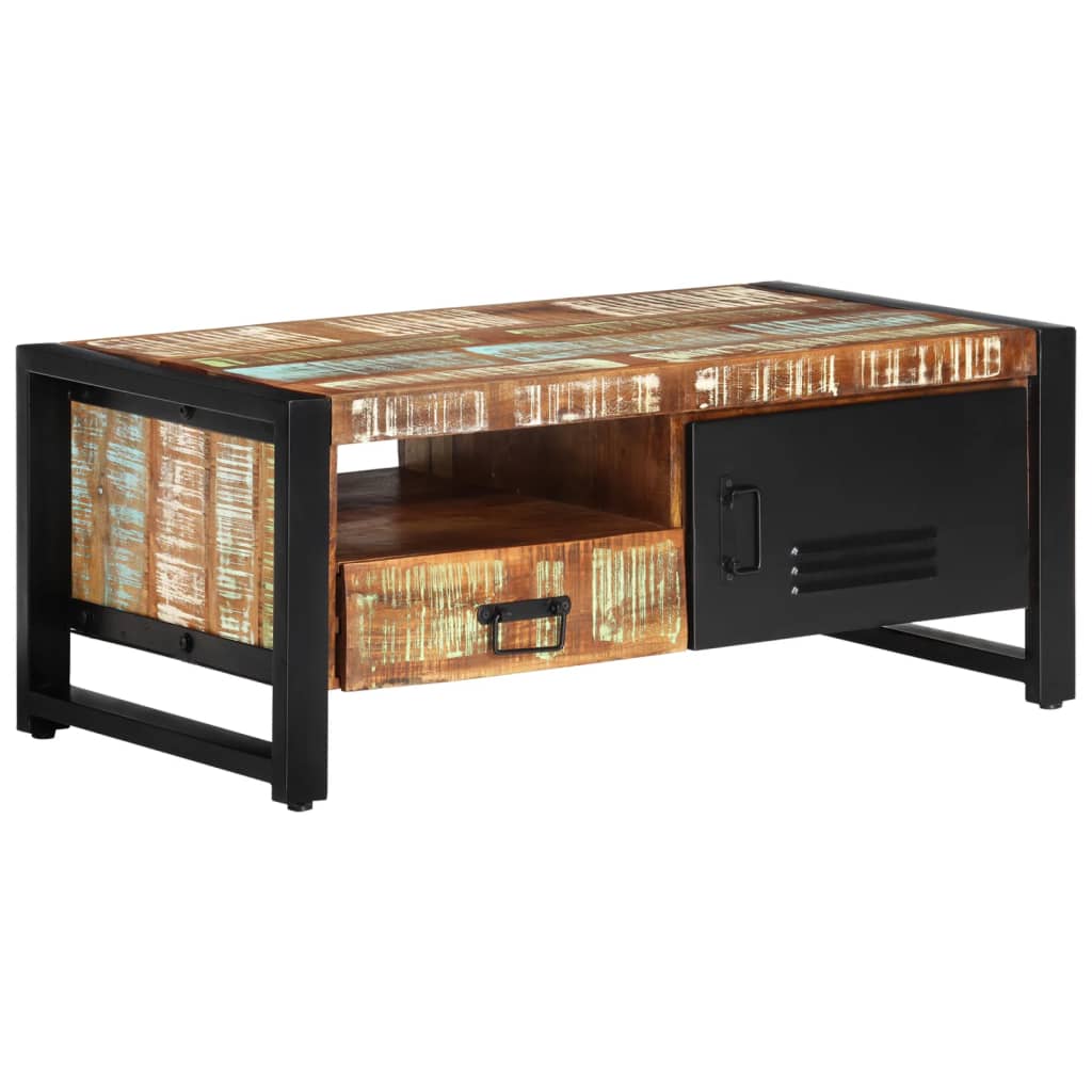 Table basse 100x50x41 cm Bois de récupération massif - XIOS