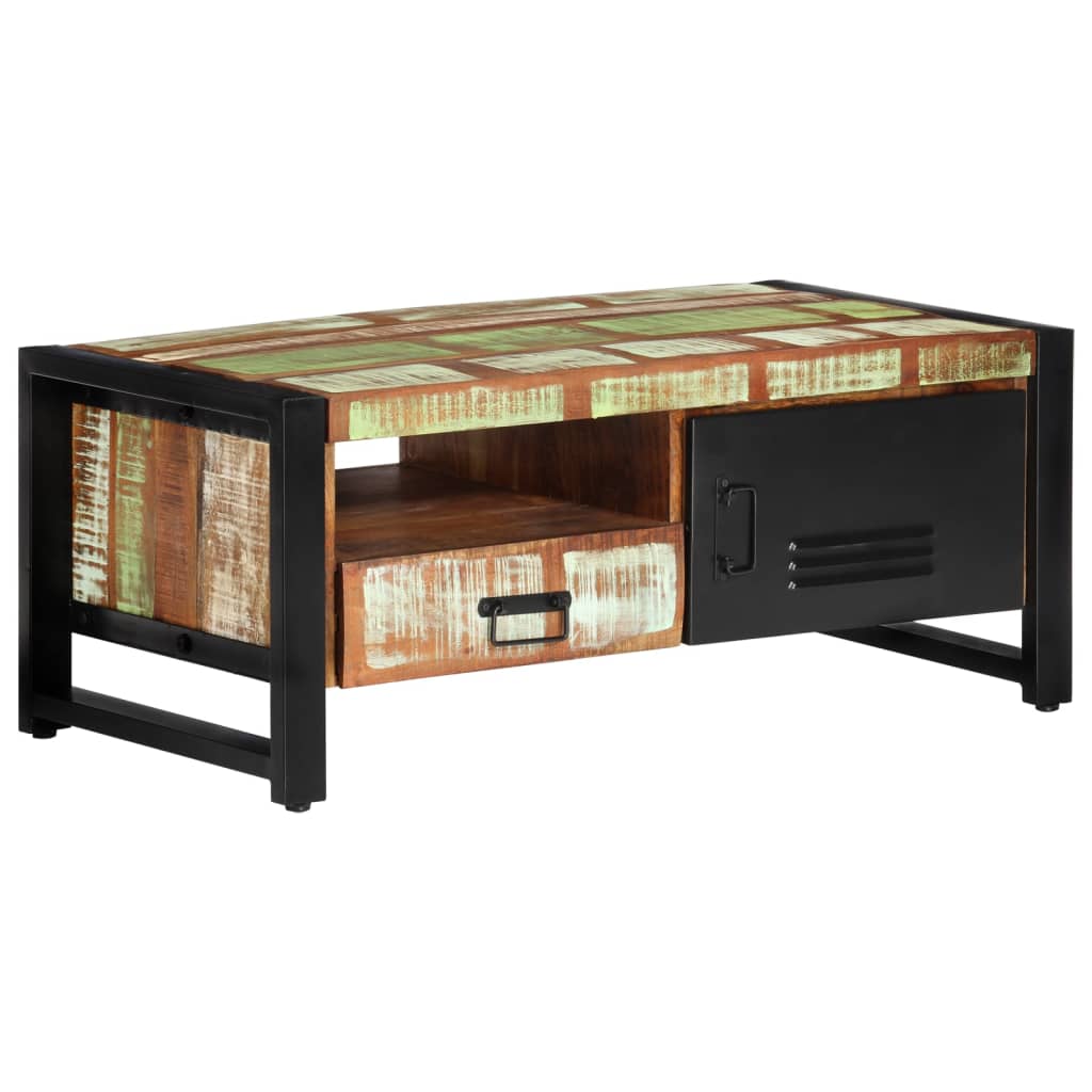 Table basse 100x50x41 cm Bois de récupération massif - XIOS