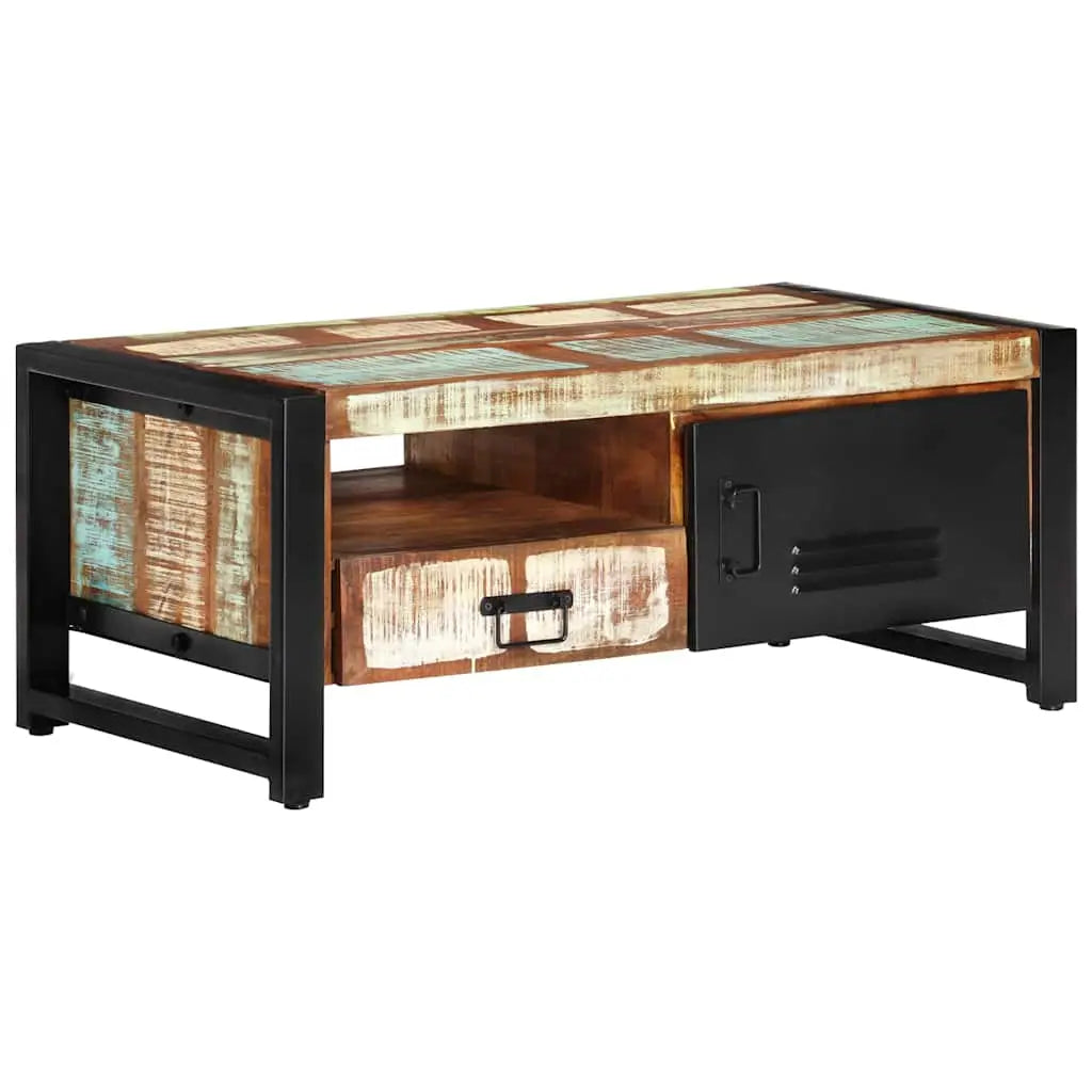 Table basse 100x50x41 cm Bois de récupération massif - XIOS