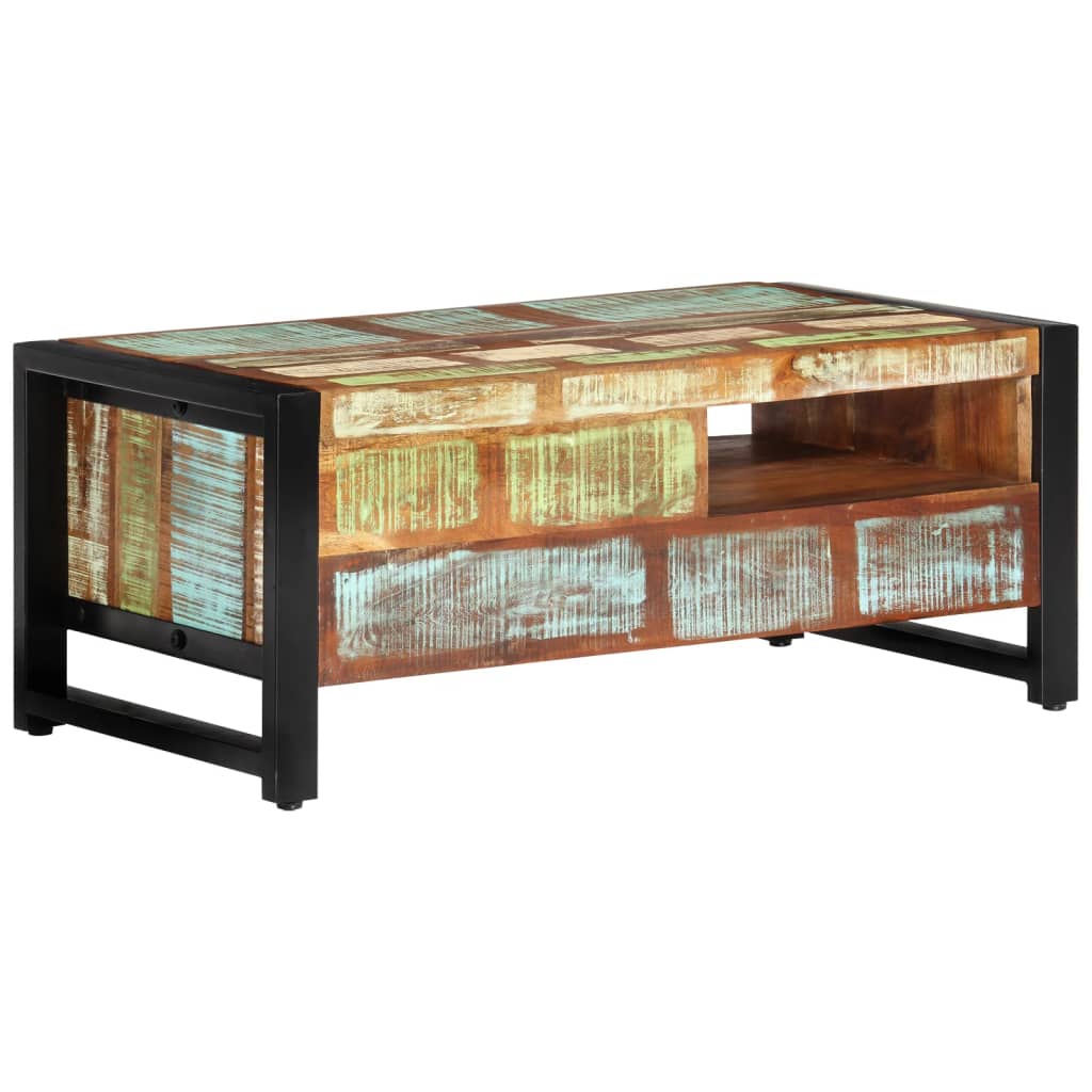 Table basse 100x50x41 cm Bois de récupération massif - XIOS