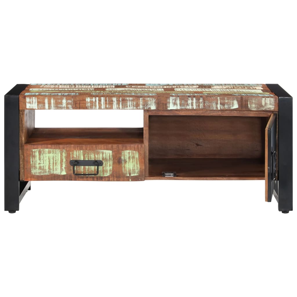 Table basse 100x50x41 cm Bois de récupération massif - XIOS