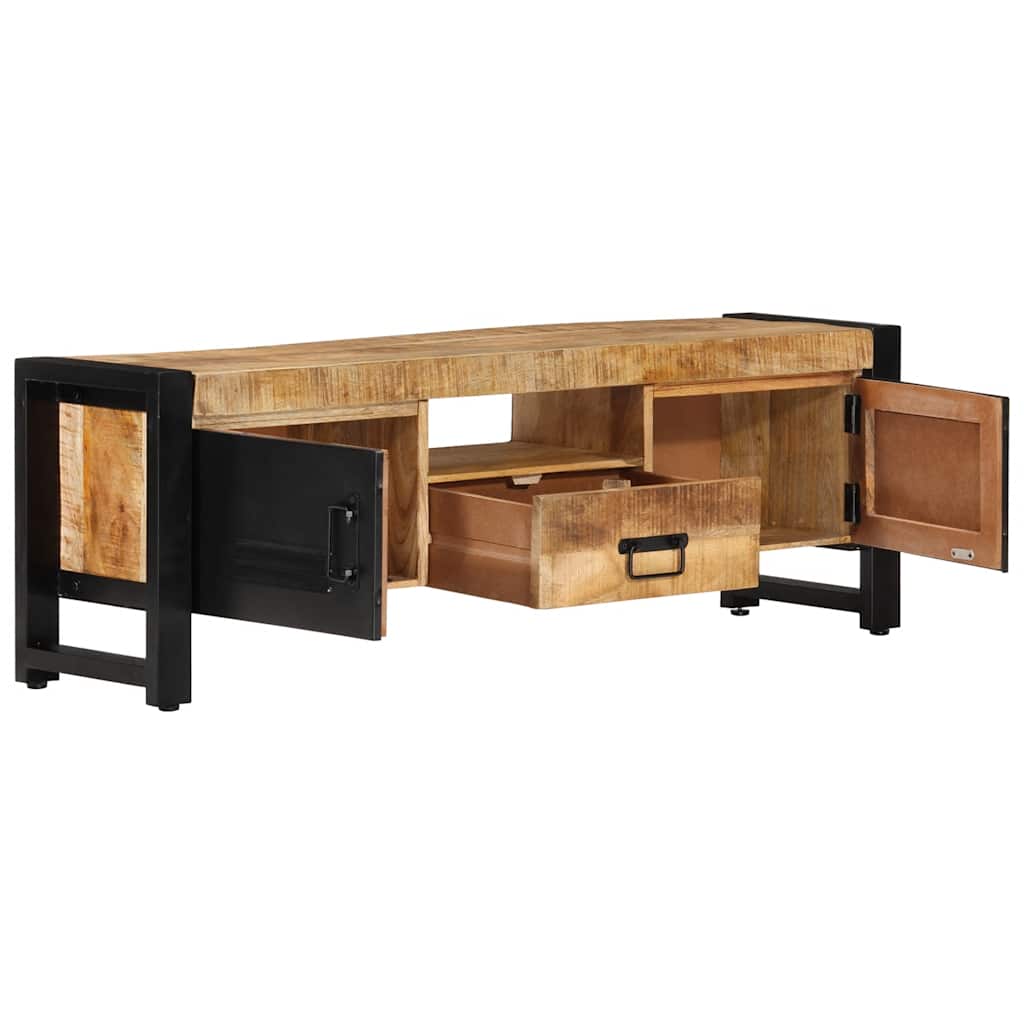 Meuble TV 120x30x40 cm Bois massif de manguier - XIOS