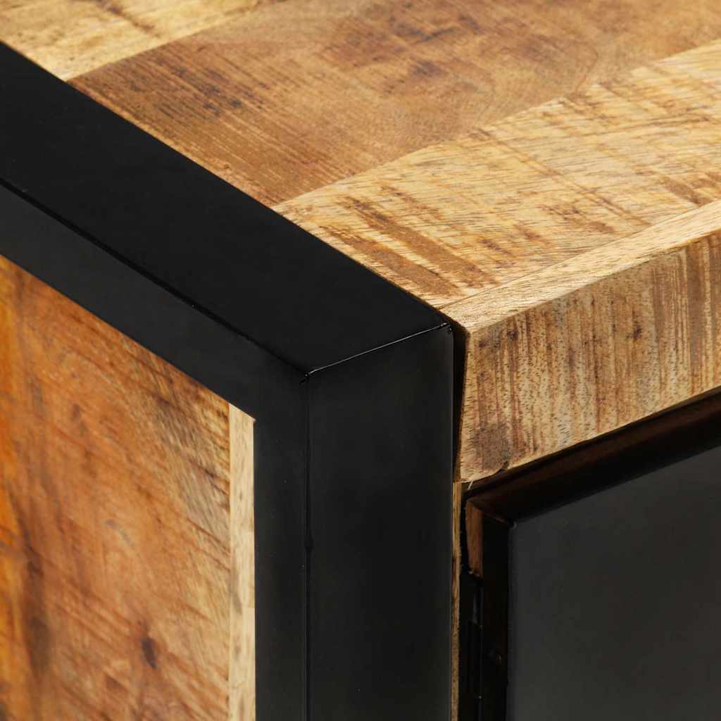 Meuble TV 120x30x40 cm Bois massif de manguier - XIOS