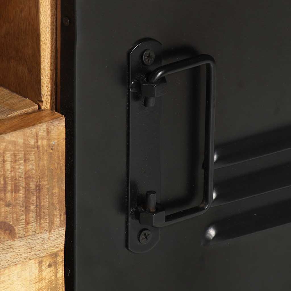 Meuble TV 120x30x40 cm Bois massif de manguier - XIOS