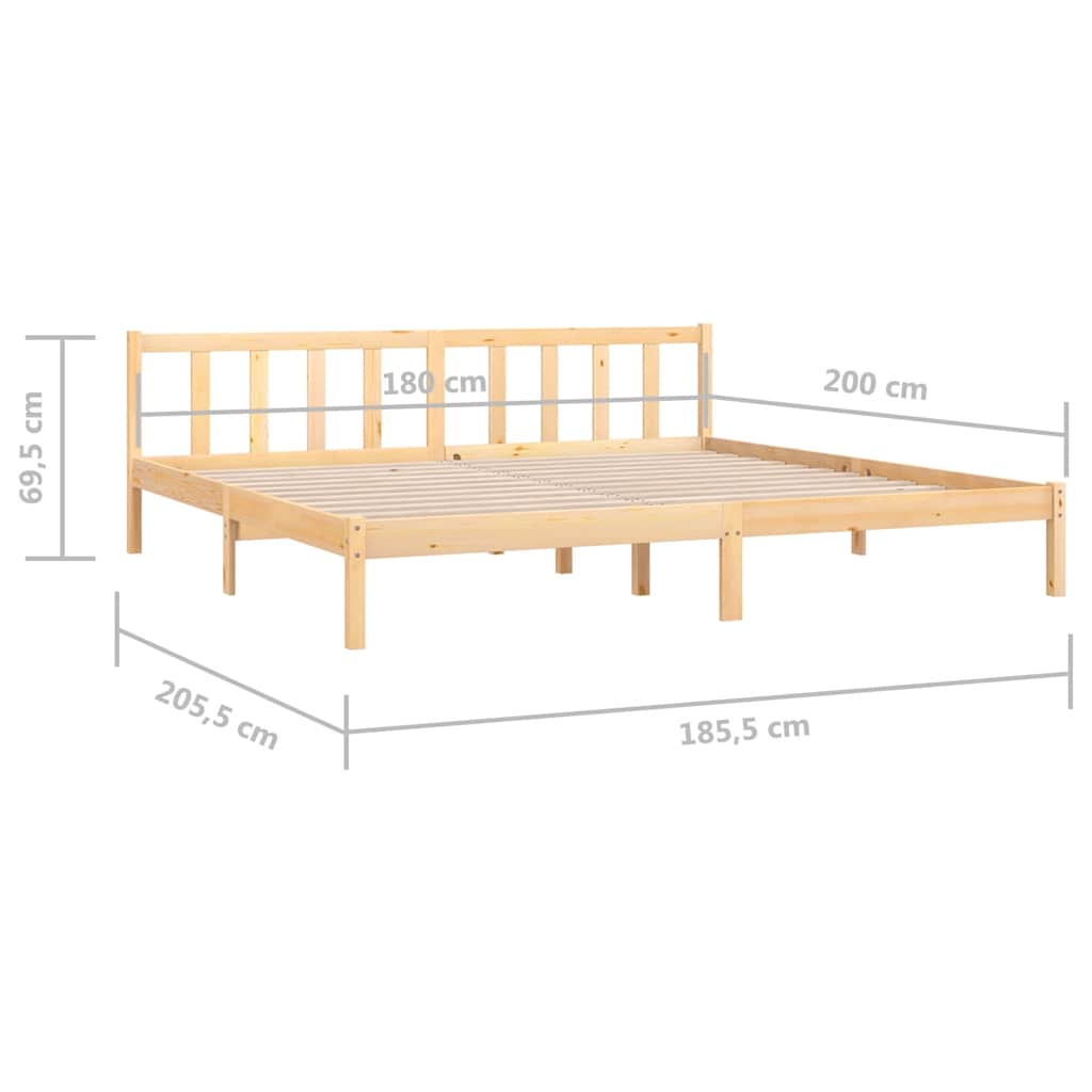 Cadre de lit sans matelas bois massif - XIOS