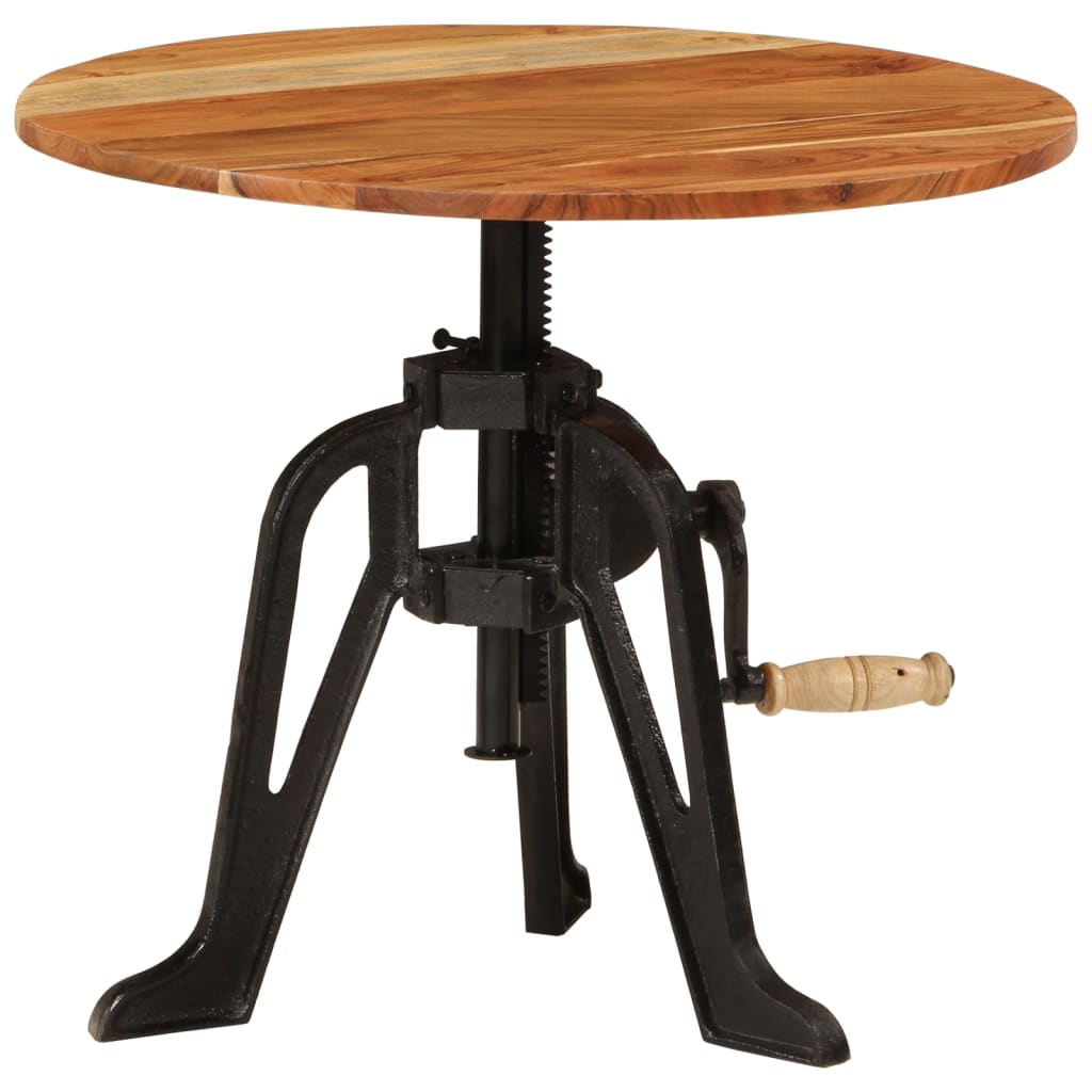 Table d'appoint 60x(42-62) cm Bois massif d'acacia et fonte - XIOS