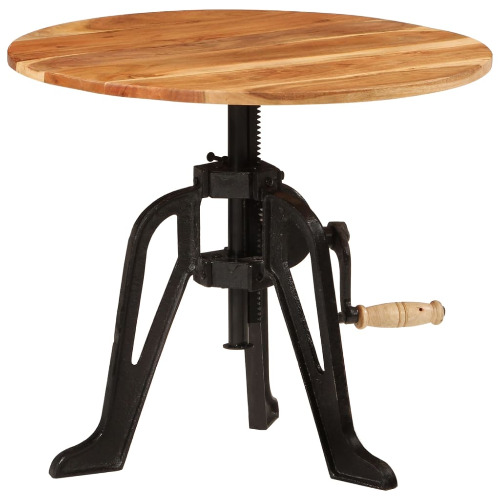 Table d'appoint 60x(42-62) cm Bois massif d'acacia et fonte - XIOS