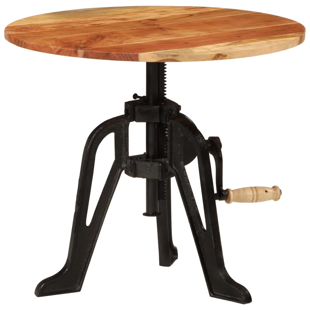 Table d'appoint 60x(42-62) cm Bois massif d'acacia et fonte - XIOS