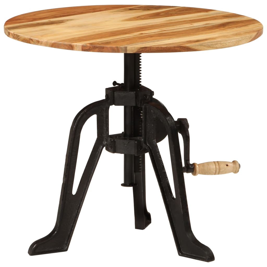 Table d'appoint 60x(42-62) cm Bois massif d'acacia et fonte - XIOS