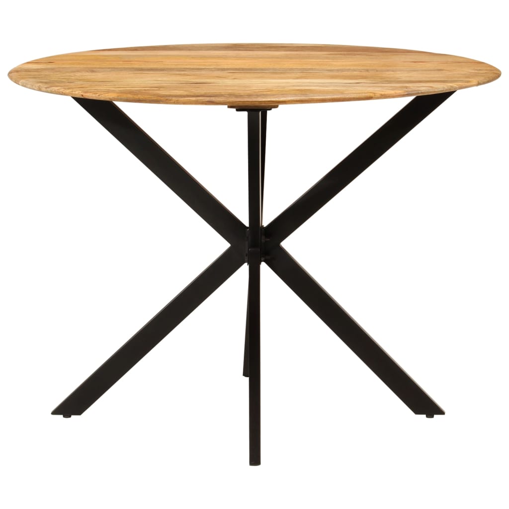 Table à dîner Ø110x78 cm Bois de manguier massif et acier - XIOS