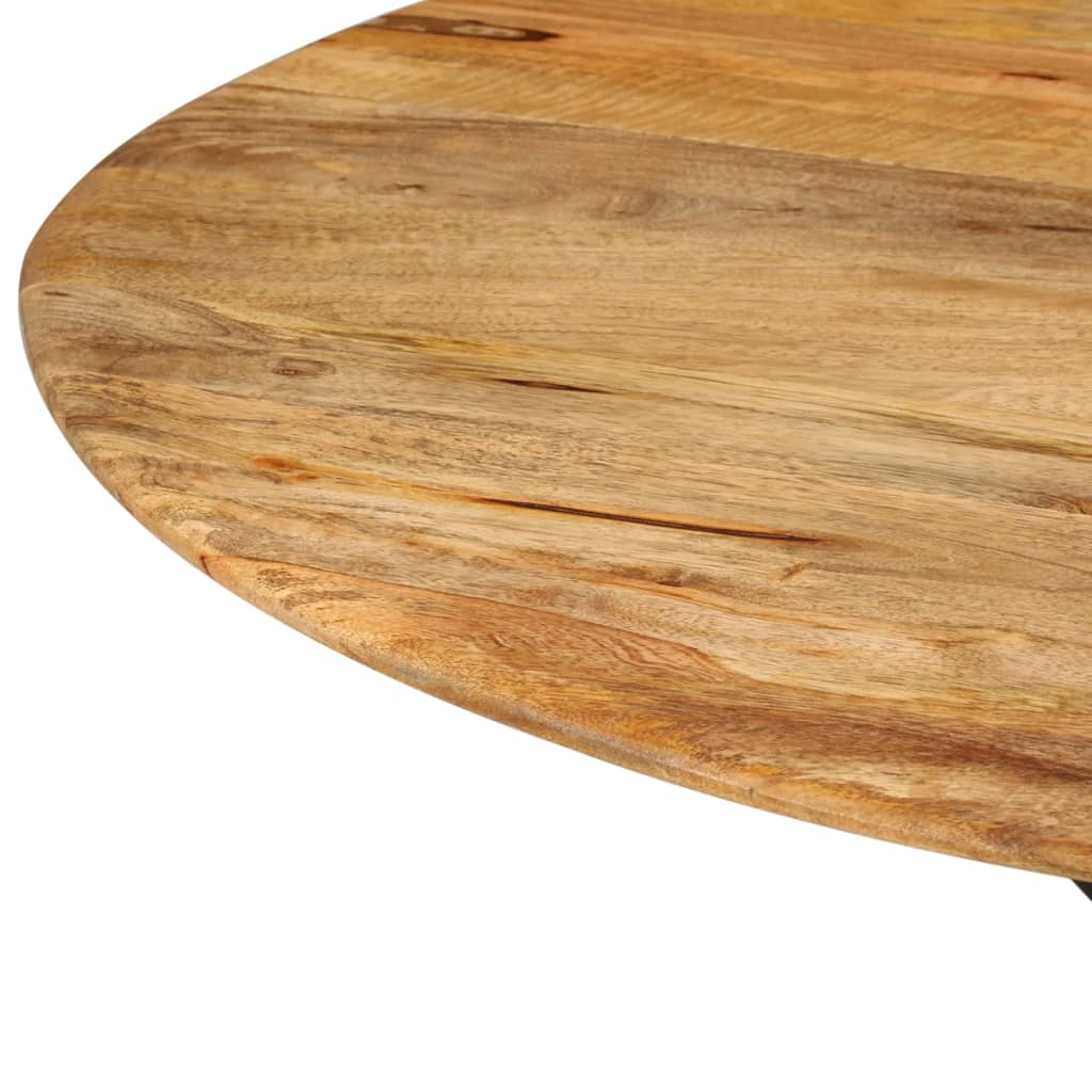 Table à dîner Ø110x78 cm Bois de manguier massif et acier - XIOS