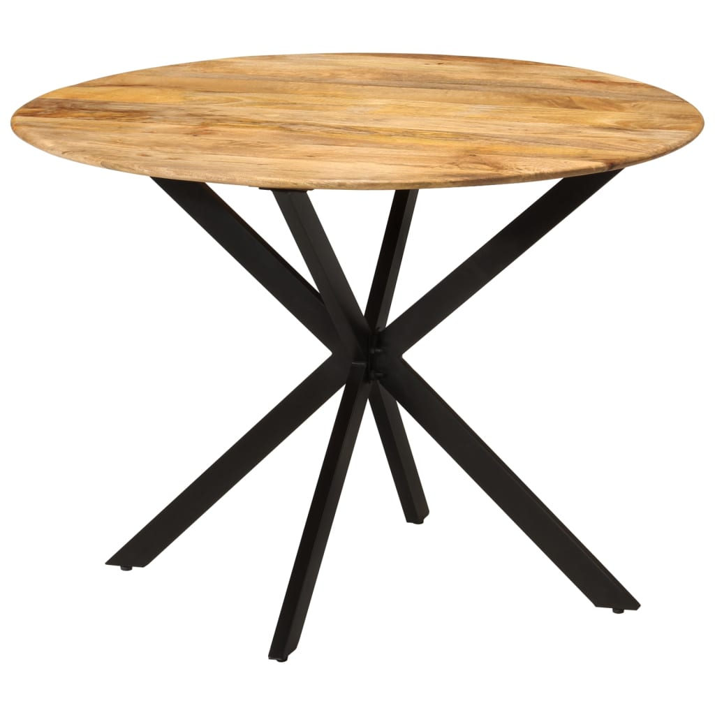 Table à dîner Ø110x78 cm Bois de manguier massif et acier - XIOS