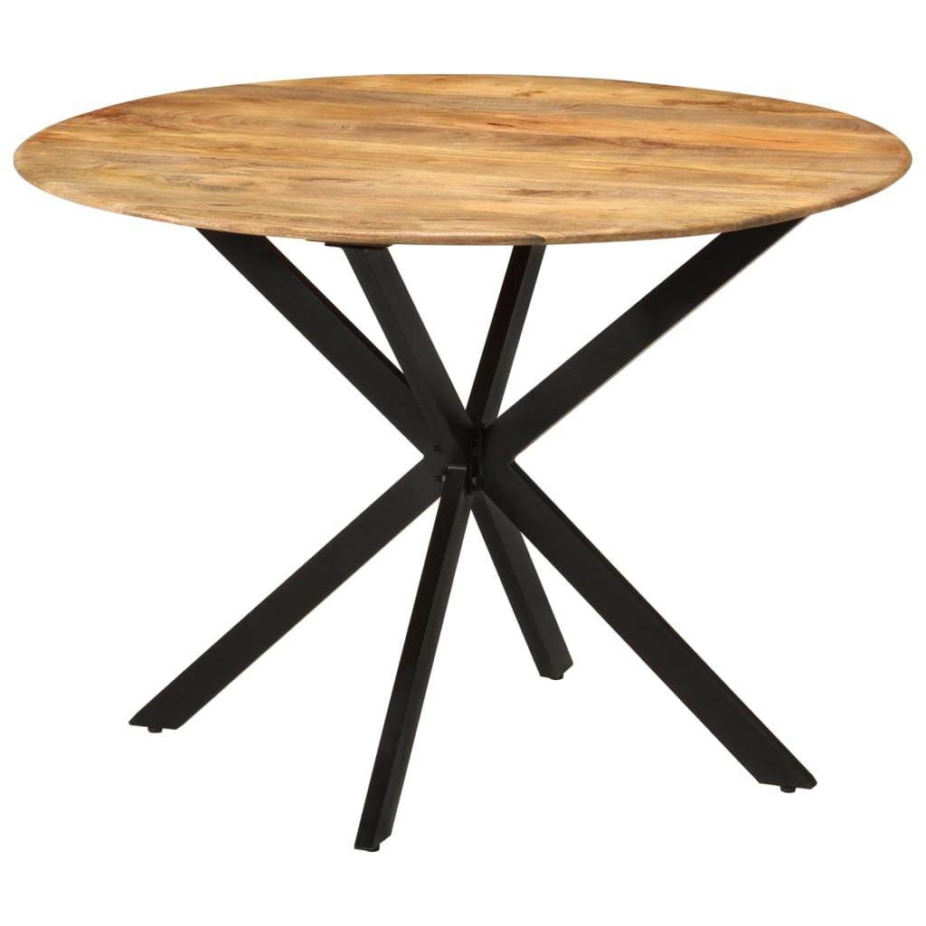 Table à dîner Ø110x78 cm Bois de manguier massif et acier - XIOS