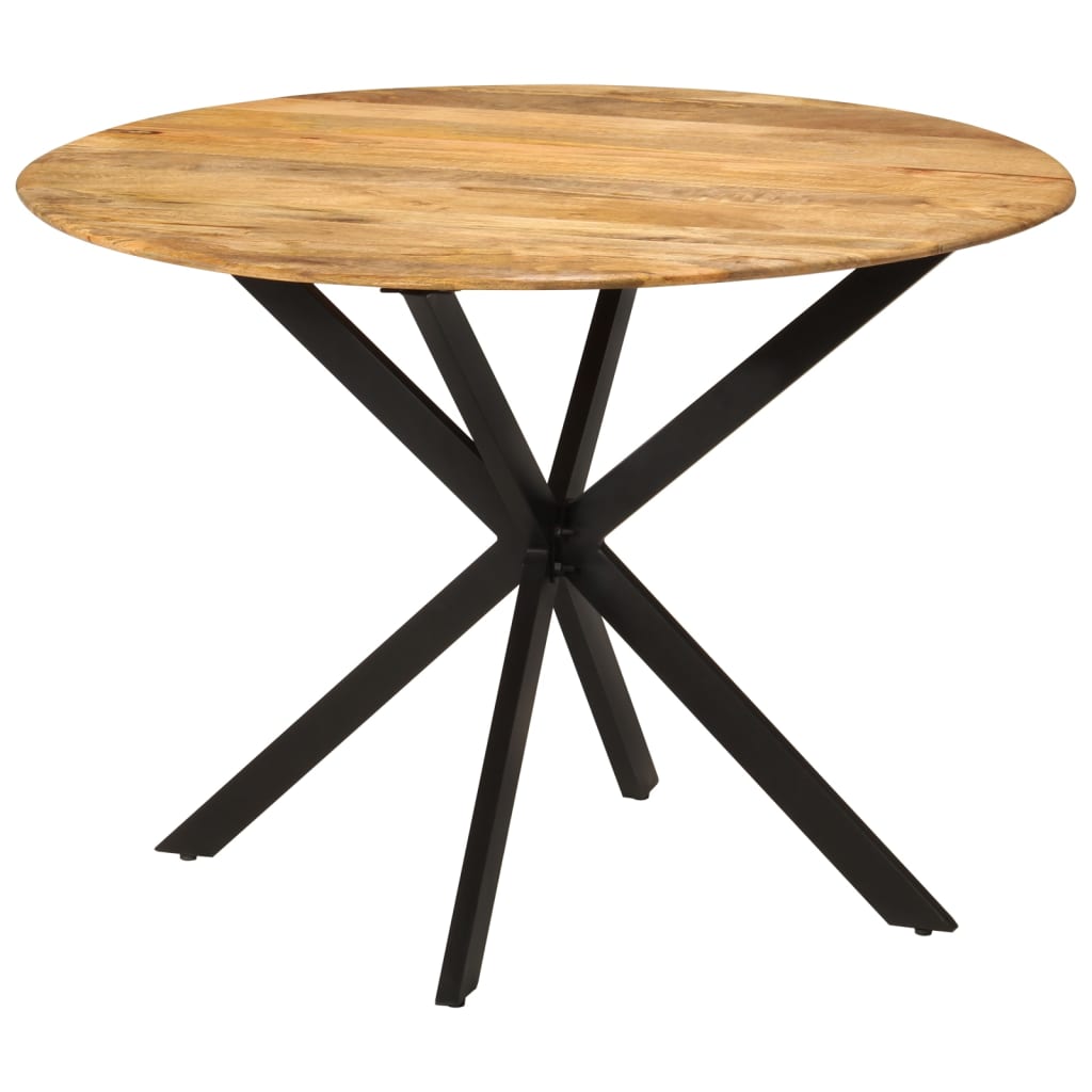 Table à dîner Ø110x78 cm Bois de manguier massif et acier - XIOS