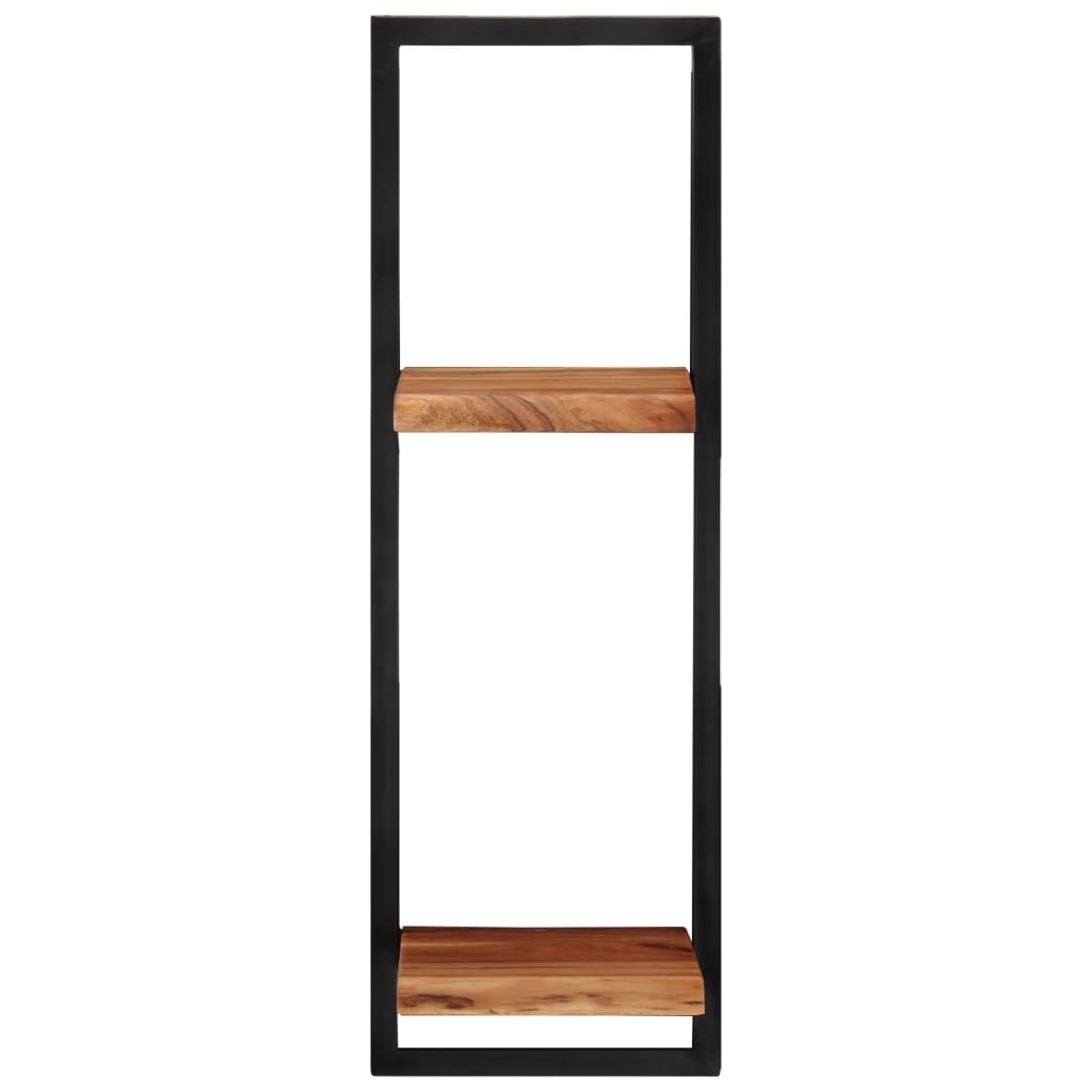 Étagères murales 2 pcs 25x25x75 cm Bois d'acacia et acier - XIOS
