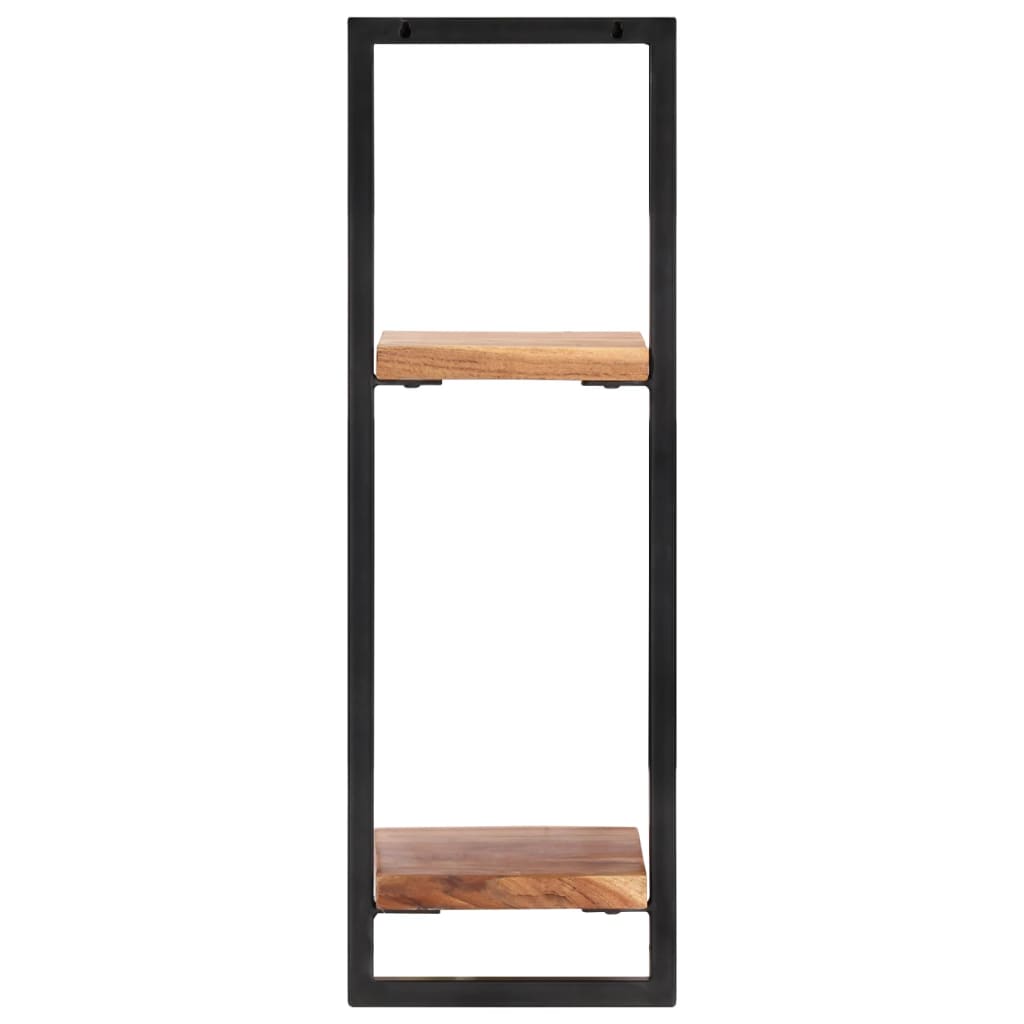 Étagères murales 2 pcs 25x25x75 cm Bois d'acacia et acier - XIOS