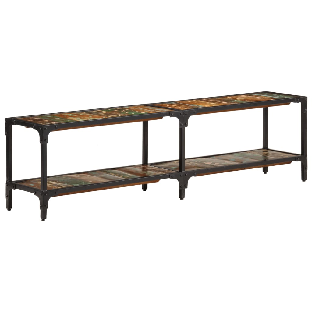 Meuble TV 150x30x41 cm bois massif de récupération - XIOS