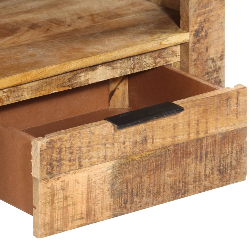 Meuble TV 110x30x40 cm Bois de manguier brut - XIOS