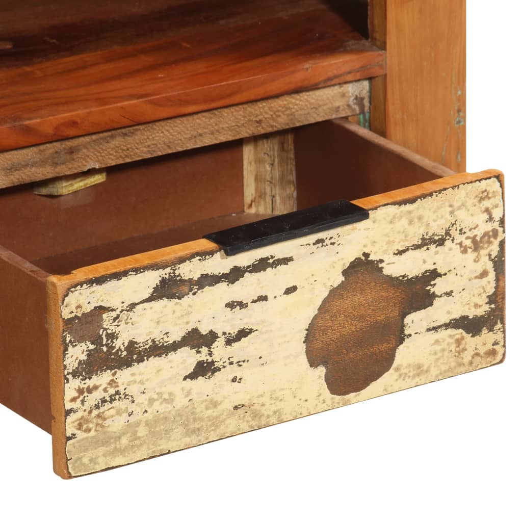 Meuble TV 110x30x40 cm Bois de récupération massif - XIOS