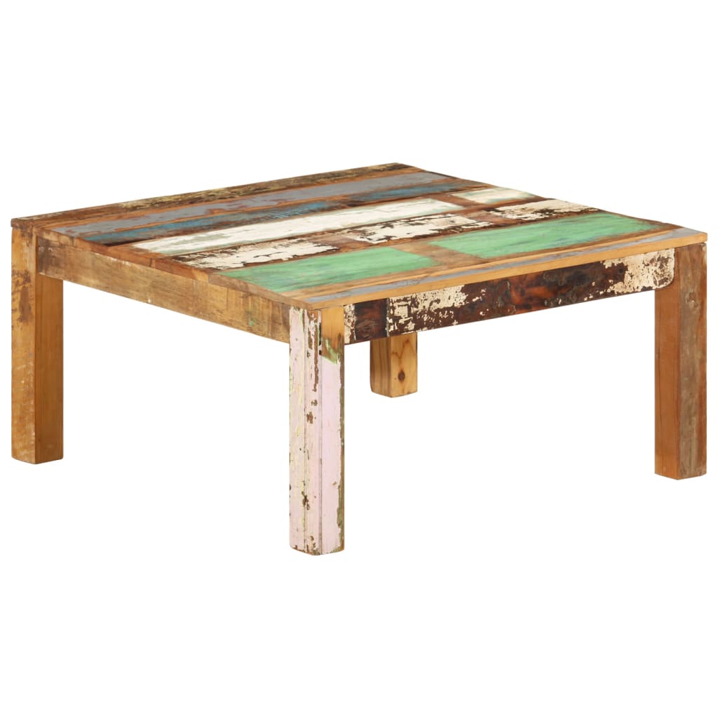 Table basse 80x80x40 cm Bois de récupération massif - XIOS