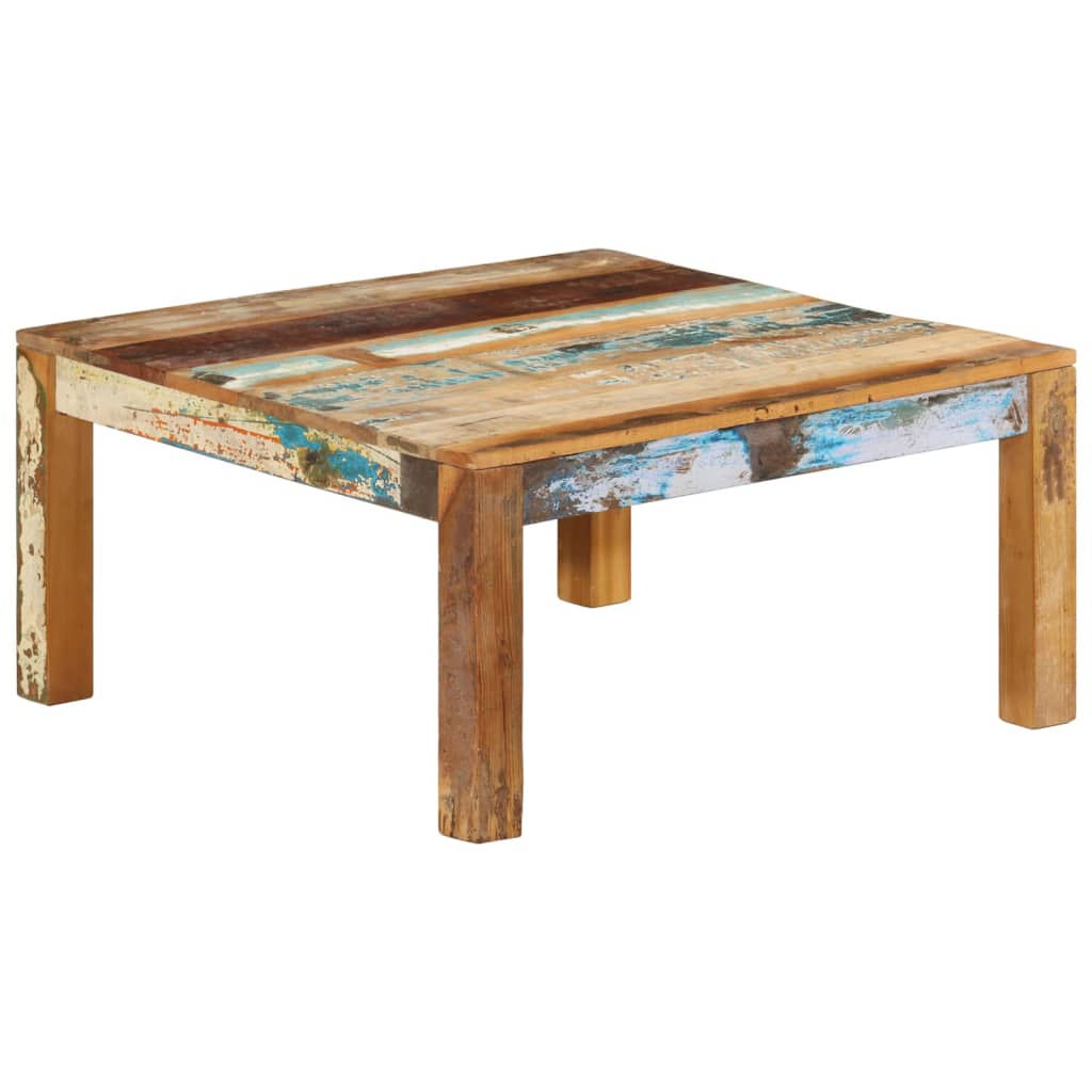 Table basse 80x80x40 cm Bois de récupération massif - XIOS