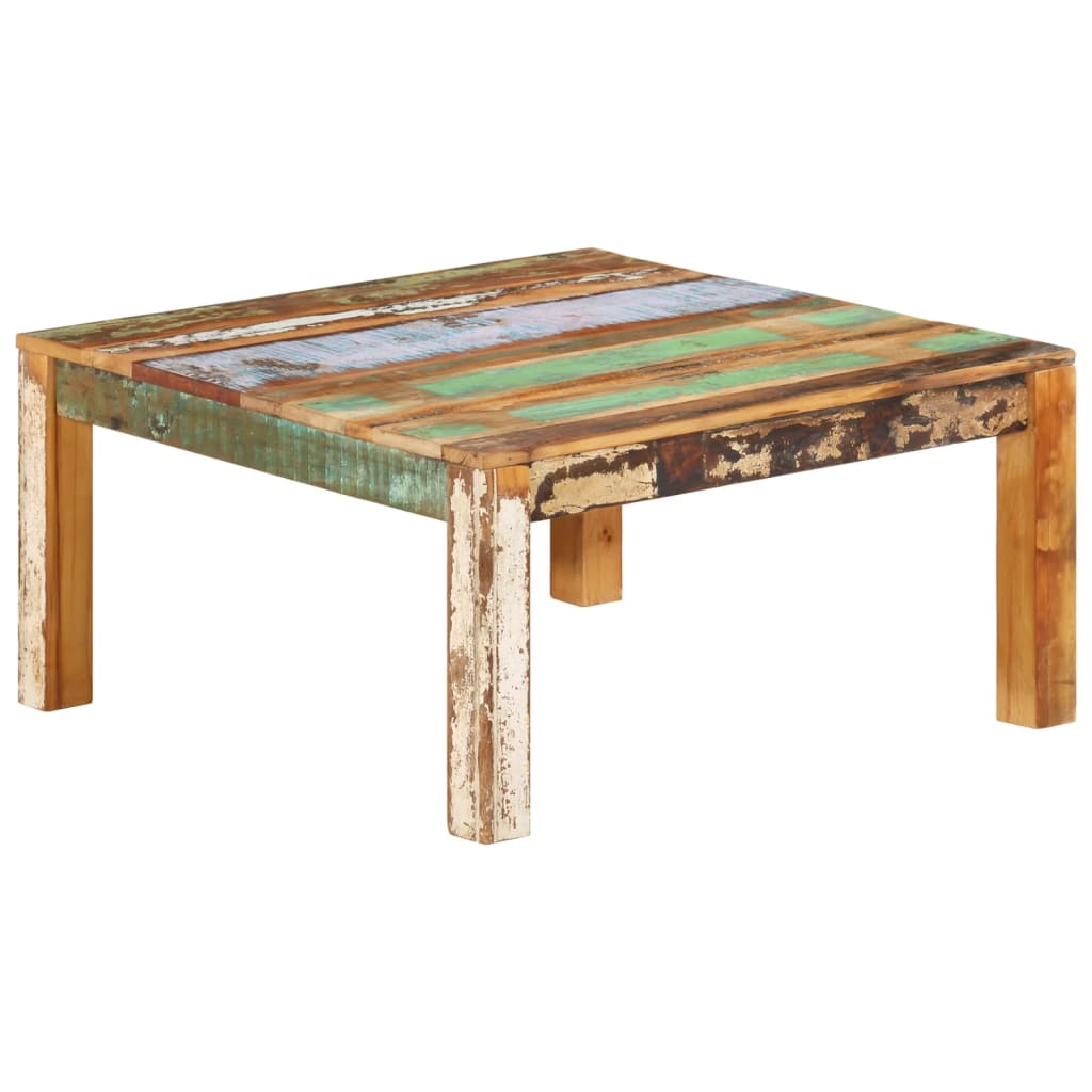 Table basse 80x80x40 cm Bois de récupération massif - XIOS