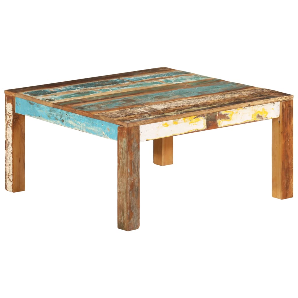 Table basse 80x80x40 cm Bois de récupération massif - XIOS