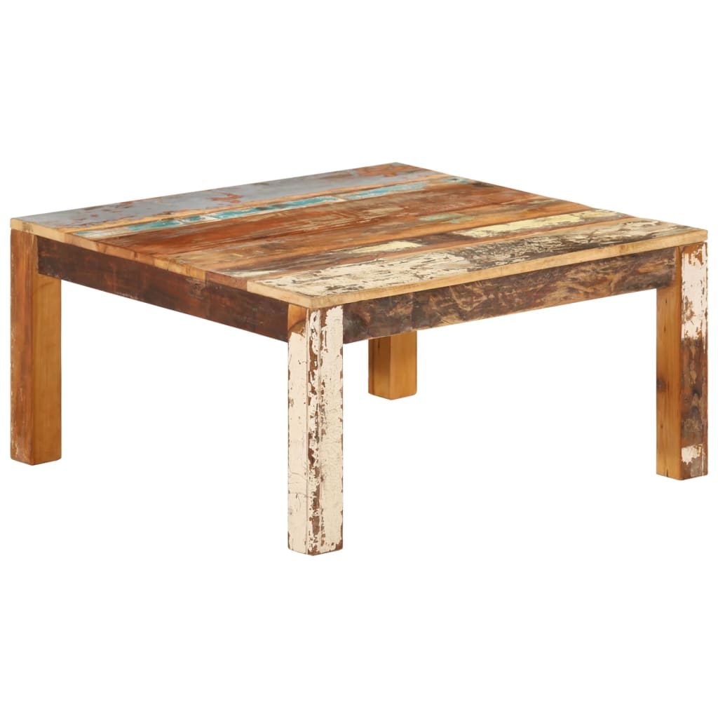 Table basse 80x80x40 cm Bois de récupération massif - XIOS