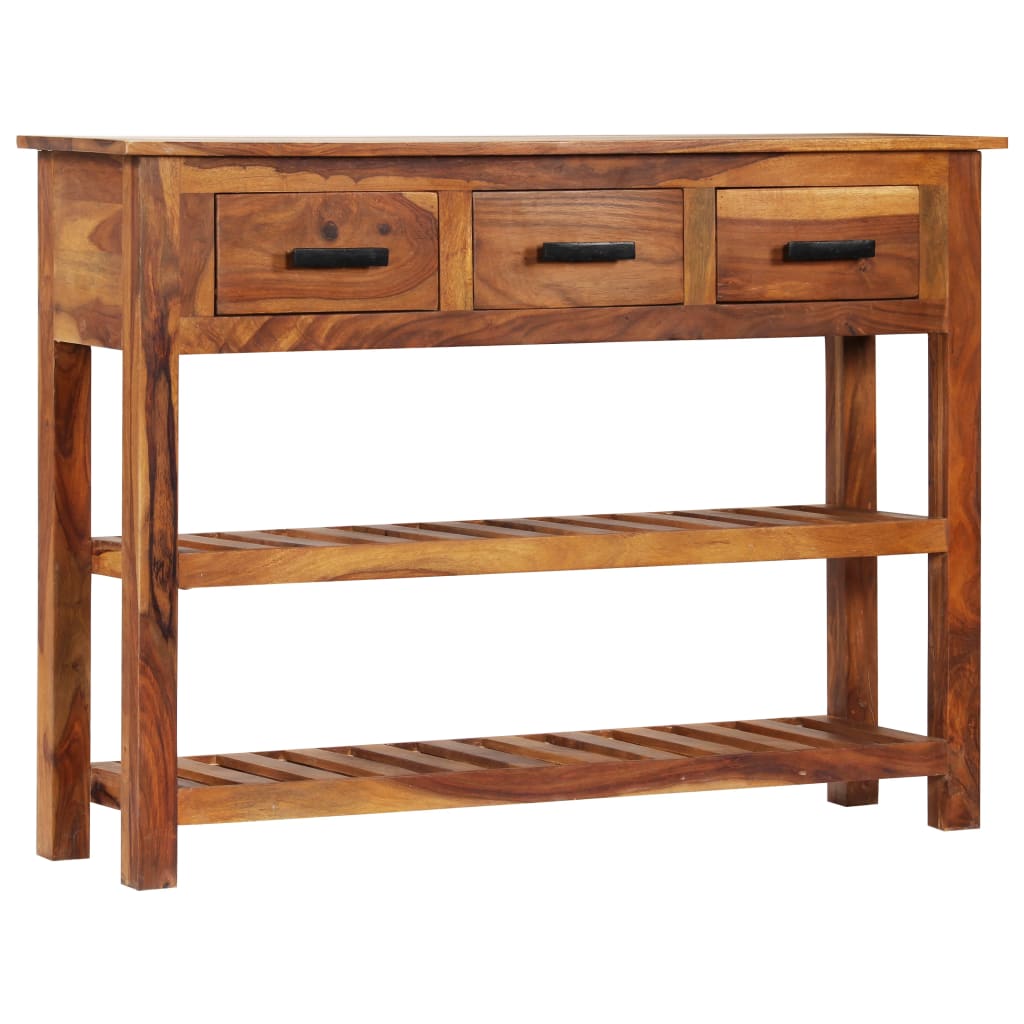Buffet avec 3 tiroirs 110x30x80 cm Bois d'acacia massif - XIOS