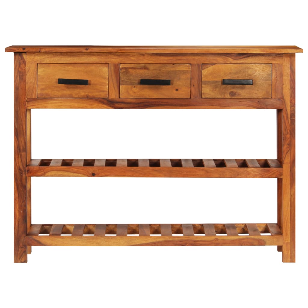 Buffet avec 3 tiroirs 110x30x80 cm Bois d'acacia massif - XIOS