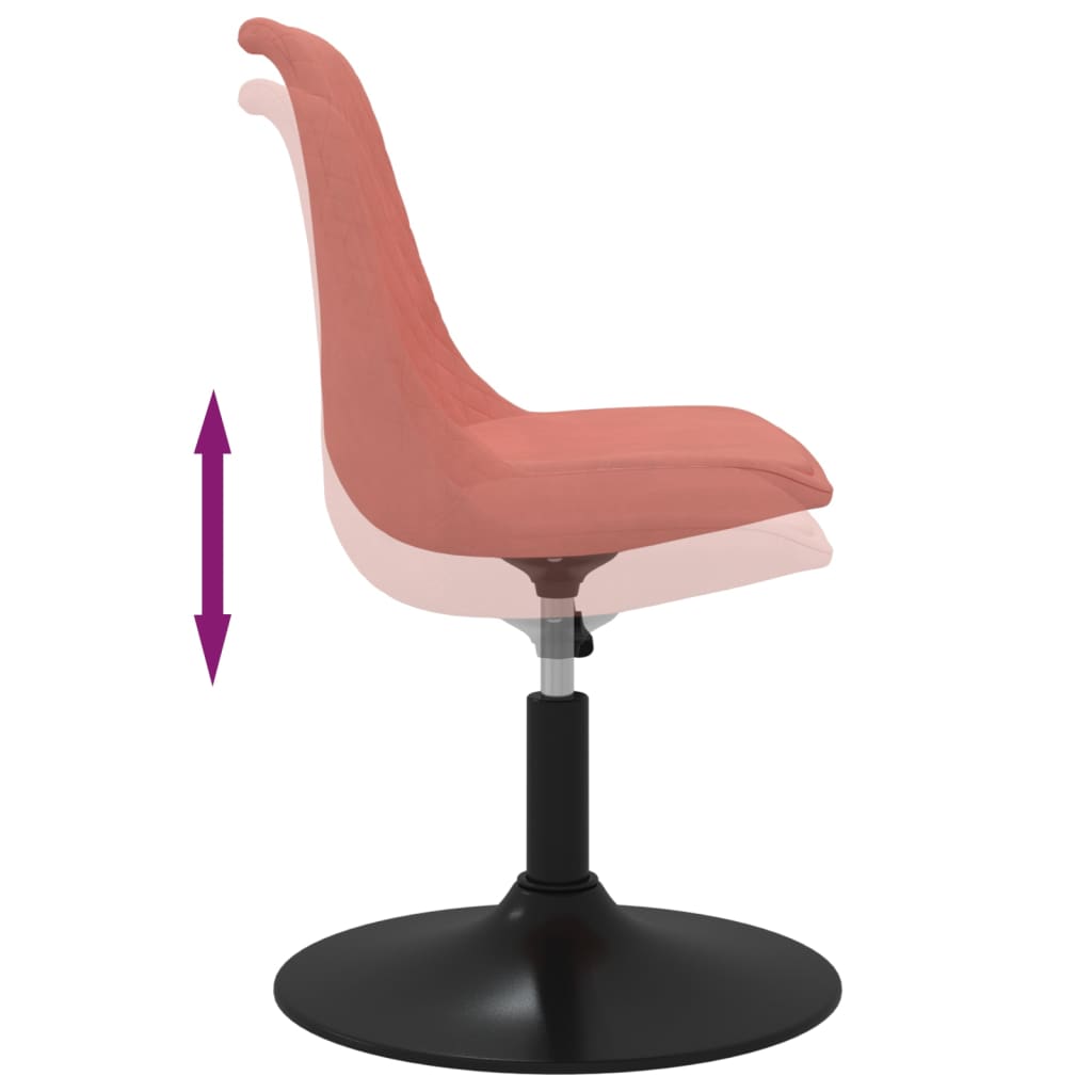 Chaises à manger pivotantes lot de 4 Rose Velours - XIOS