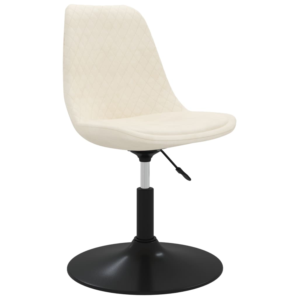 Chaises à manger pivotantes lot de 4 Crème Velours - XIOS