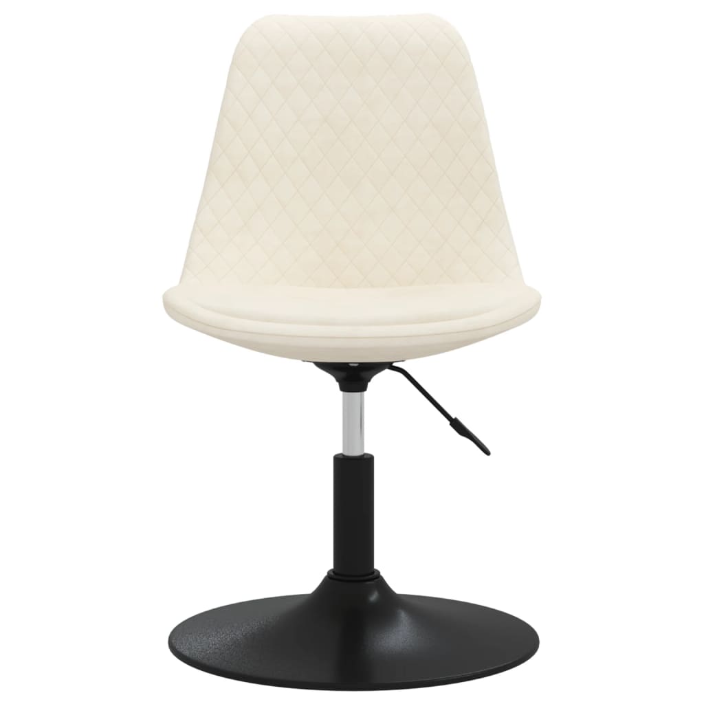 Chaises à manger pivotantes lot de 4 Crème Velours - XIOS