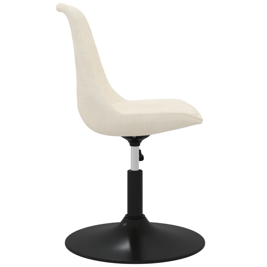 Chaises à manger pivotantes lot de 4 Crème Velours - XIOS